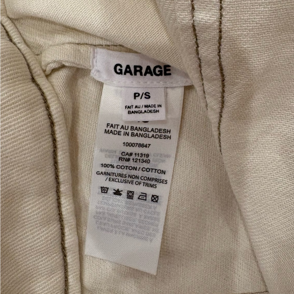 Garage Women's Off-White Strapless Bandeau Denim Top - Picture 3 of 3